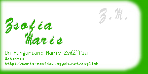 zsofia maris business card